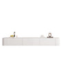 Grey Wood Floating Mount Rectangle TV Stand Image - 2