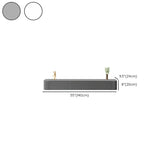 Grey Wood Floating Mount Rectangle TV Stand #size
