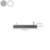 Grey Wood Floating Mount Rectangle TV Stand Image - 34