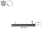 Grey Wood Floating Mount Rectangle TV Stand Image - 41