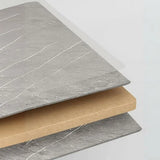 Grey Wooden Rectangular Steel Frame Coffee Table Image - 8