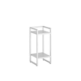 Ground Metal Nesting 2-Tier Square Plant Stand Black Image - 13