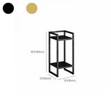 Ground Metal Nesting 2-Tier Square Plant Stand Black #size