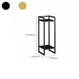 Ground Metal Nesting 2-Tier Square Plant Stand Black Image - 19