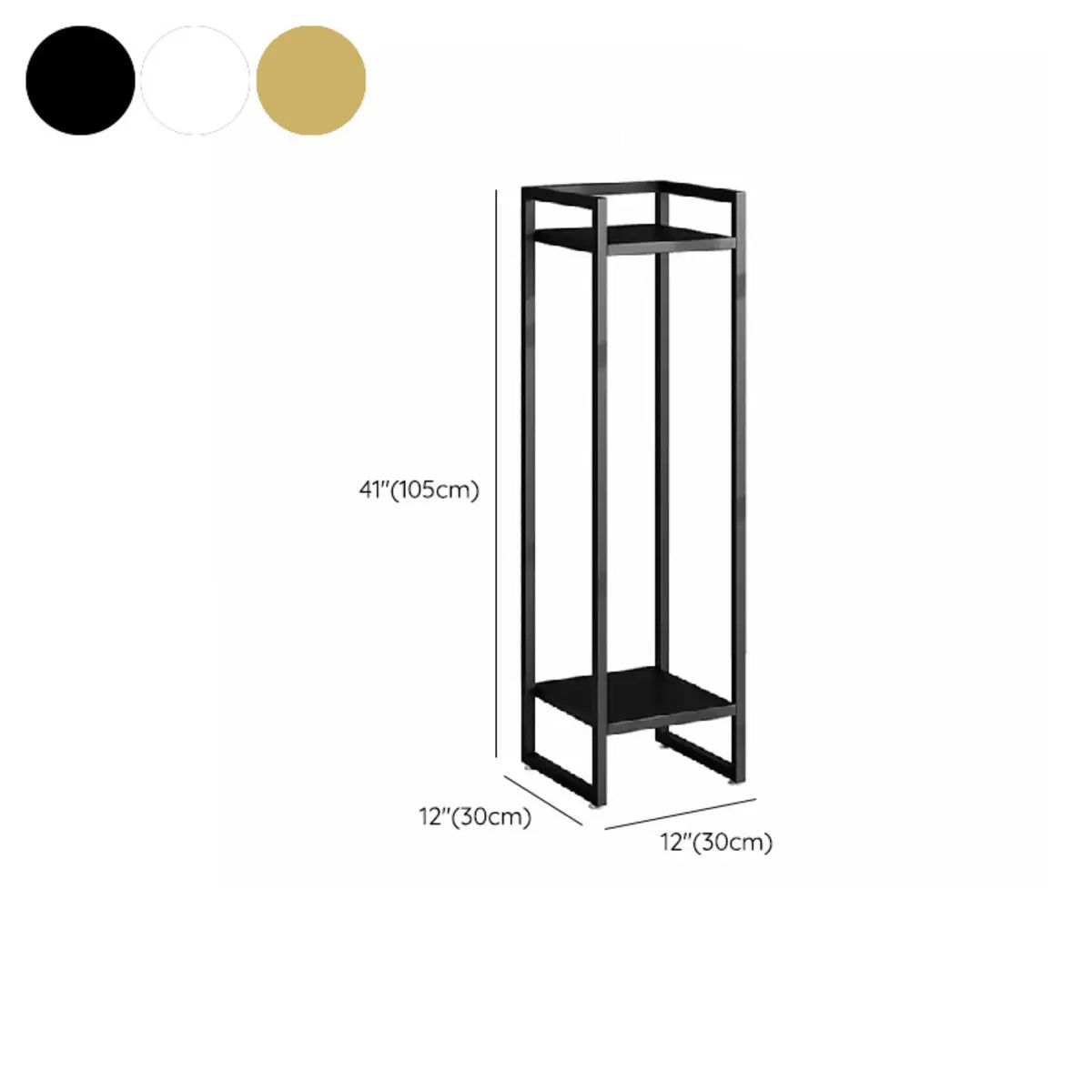 Ground Metal Nesting 2-Tier Square Plant Stand Black Image - 20