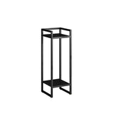 Ground Metal Nesting 2-Tier Square Plant Stand Black Image - 9