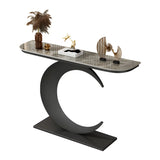 Half Moon Metal Gold Scratch Resistant Hallway Console Table Image - 10