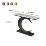 Half Moon Metal Gold Scratch Resistant Hallway Console Table Image - 16