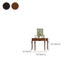 Half Moon Walnut Wooden Storage Console Table with Drawer #size