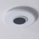 Hallway Black Grey Round LED Flush Mount Ceiling Light Image - 10