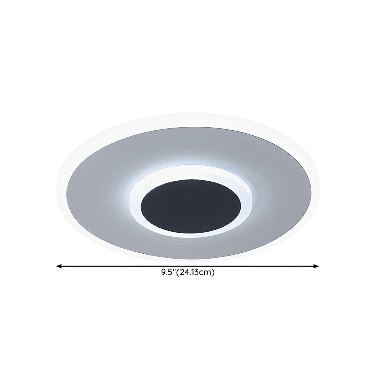 Hallway Black Grey Round LED Flush Mount Ceiling Light Image - 14