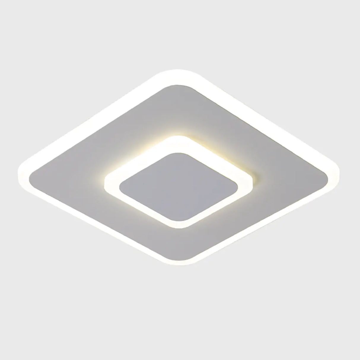Hallway Black Grey Round LED Flush Mount Ceiling Light Image - 5