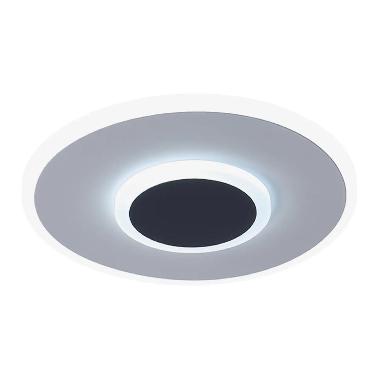 Hallway Black Grey Round LED Flush Mount Ceiling Light Image - 7