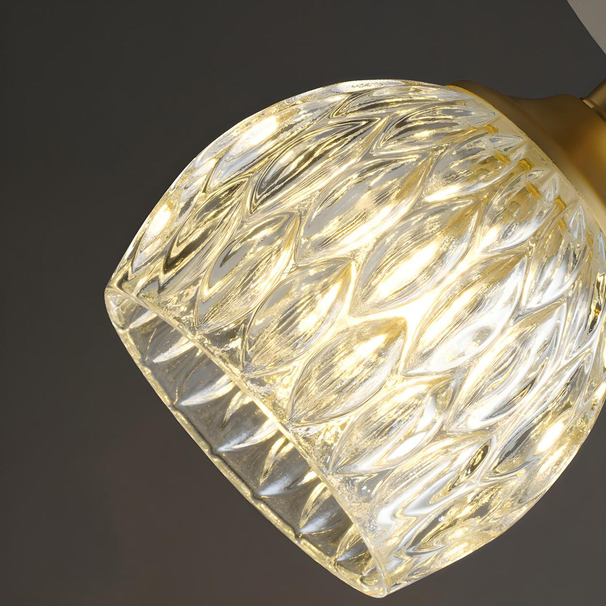Hallway Classic Cup-Shaped Glass Semi-Flush Mount Light Image - 10