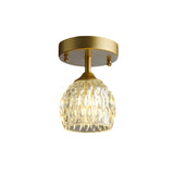 Hallway Classic Cup-Shaped Glass Semi-Flush Mount Light Image - 6