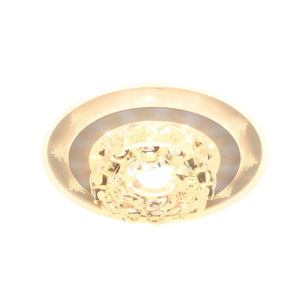 Hallway Flower Crystal LED Flush Mount Ceiling Light Image - 8