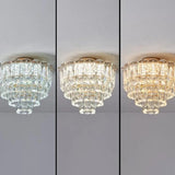 Hallway Luxury Mini Tower Crystal Flush Mount Light Image - 9