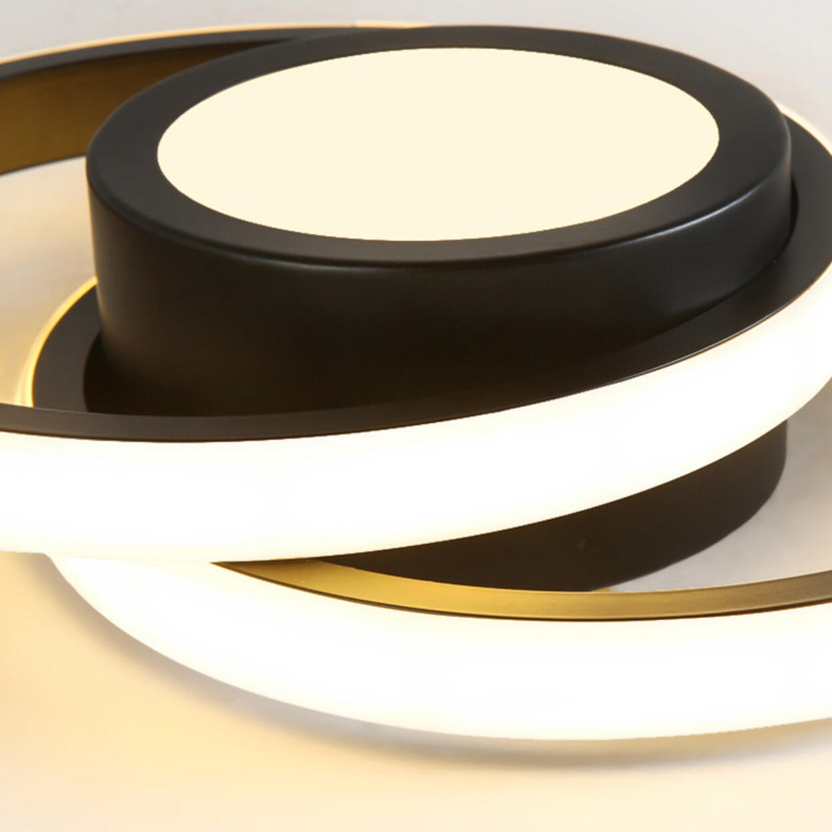 Hallway Mini Black Circle Flush Mount Light 3-Light Image - 16