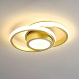 Hallway Mini Black Circle Flush Mount Light 3-Light Image - 21