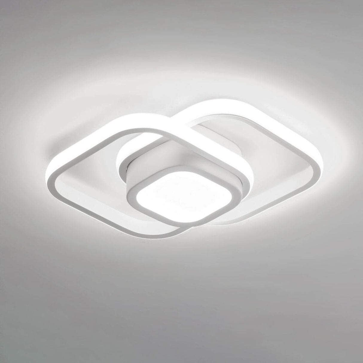Hallway Mini Black Circle Flush Mount Light 3-Light Image - 8