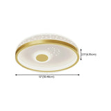 Hallway Mini Dimmable Gold Circle LED Flush Mount Light Image - 22