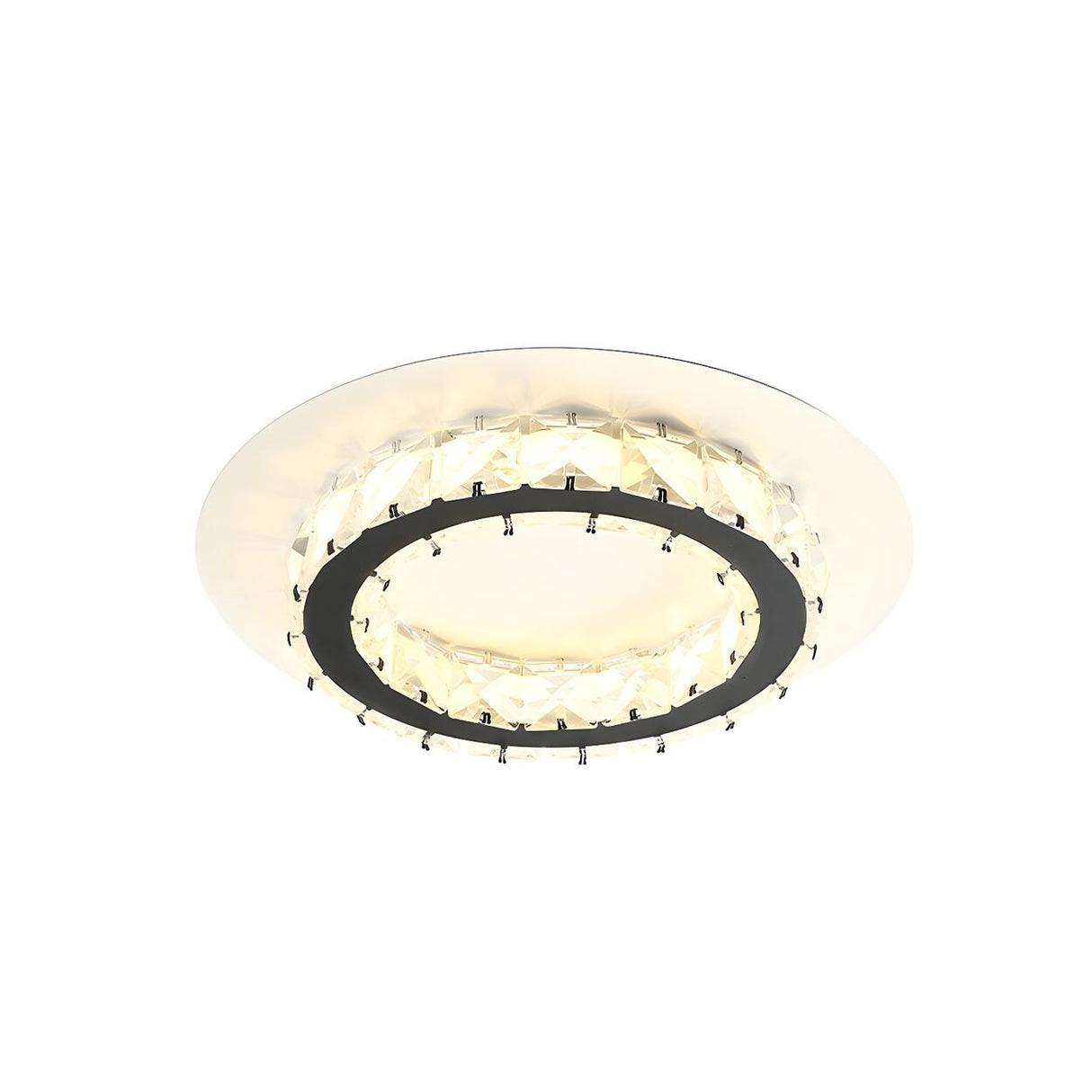 Hallway Mini Drum Crystal LED Flush Mount Ceiling Light Image - 3