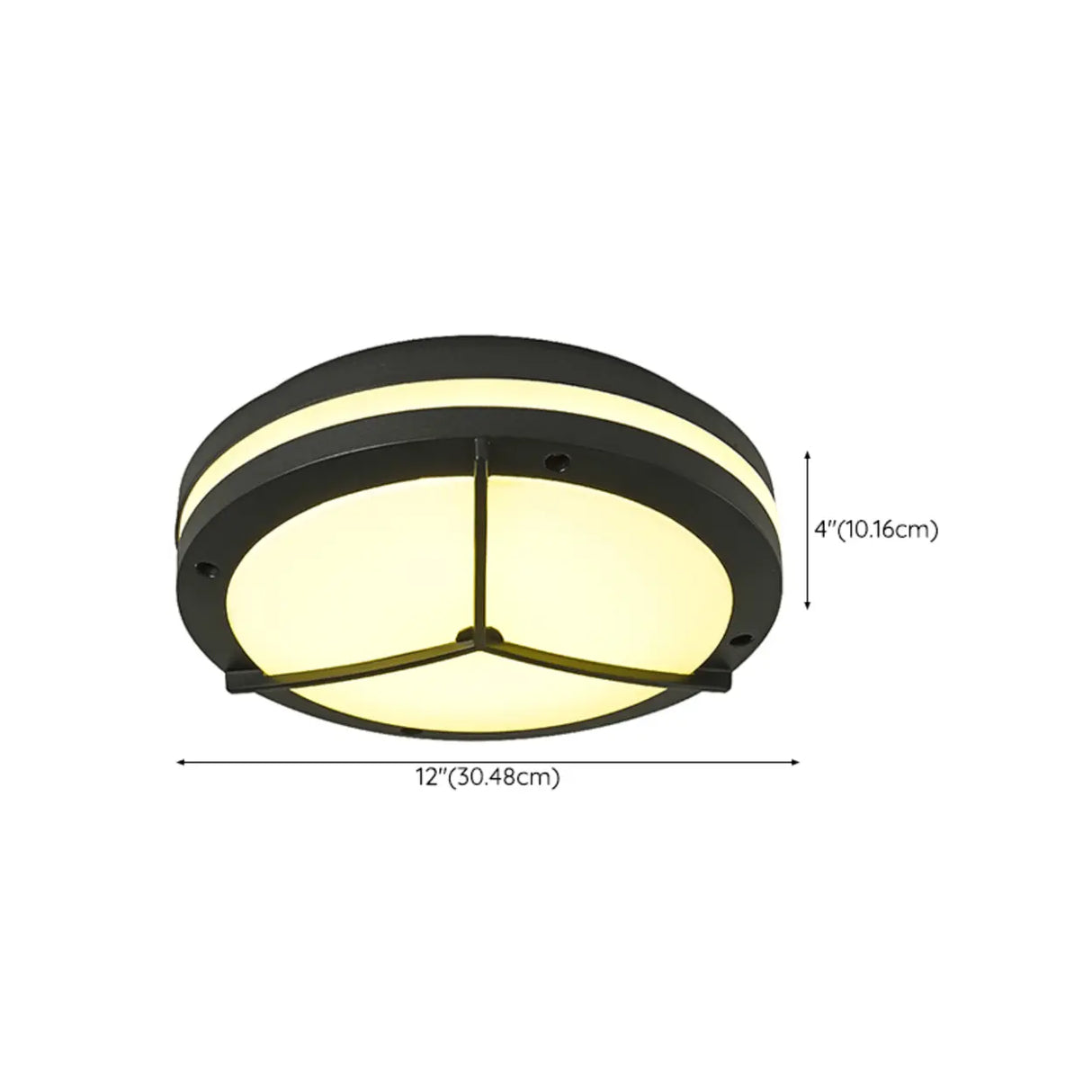 Hallway Mini Modern Black Round LED Flush Mount Light Image - 15