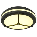 Hallway Mini Modern Black Round LED Flush Mount Light Image - 6