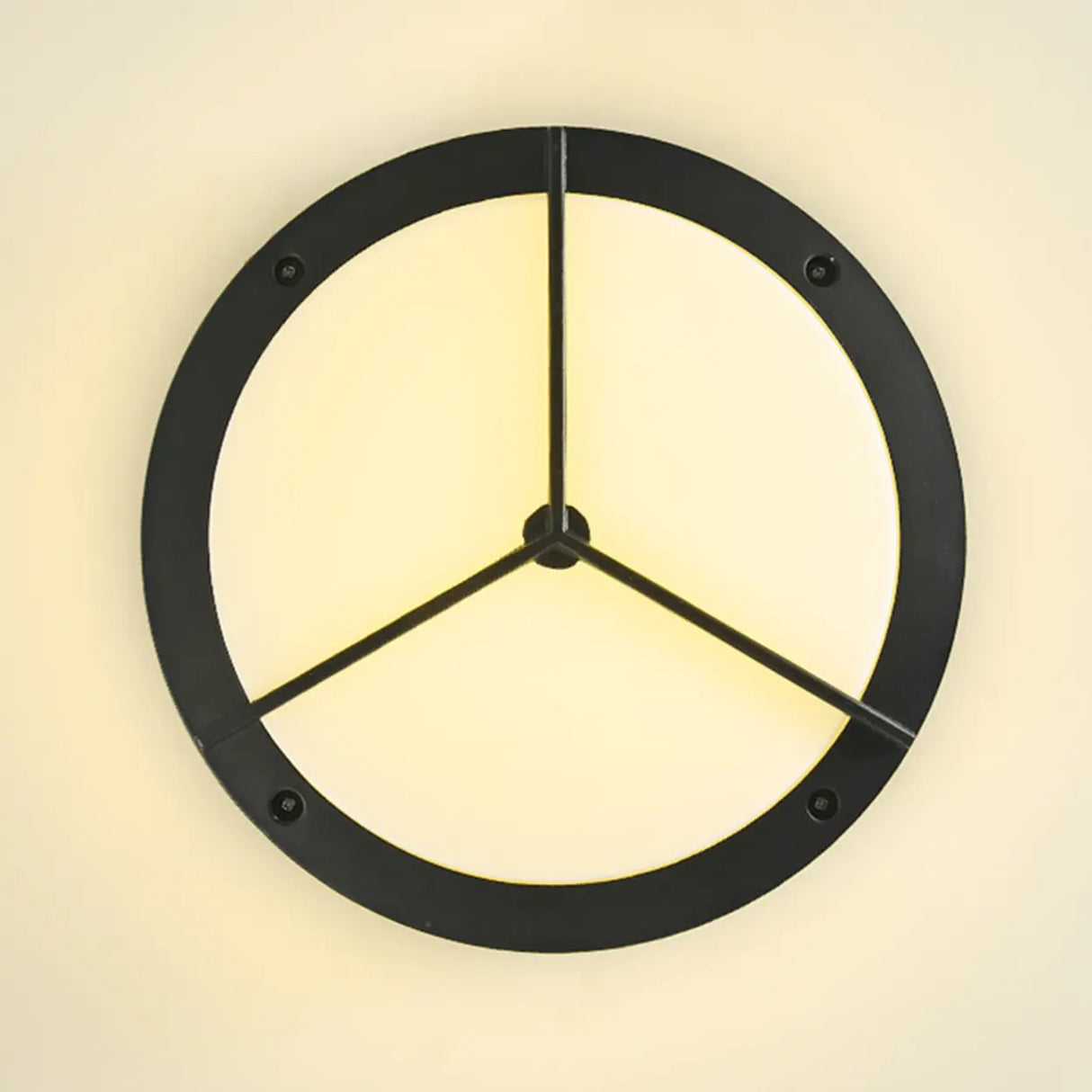Hallway Mini Modern Black Round LED Flush Mount Light Image - 7