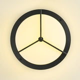 Hallway Mini Modern Black Round LED Flush Mount Light Image - 7