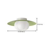 Hallway Mini Pumpkin Green Flush Mount Ceiling Light #size