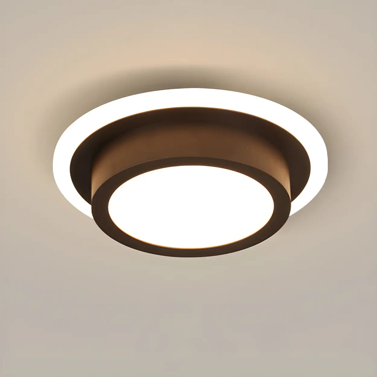 Hallway White Triangle Dimmable LED Flush Mount Light Image - 10