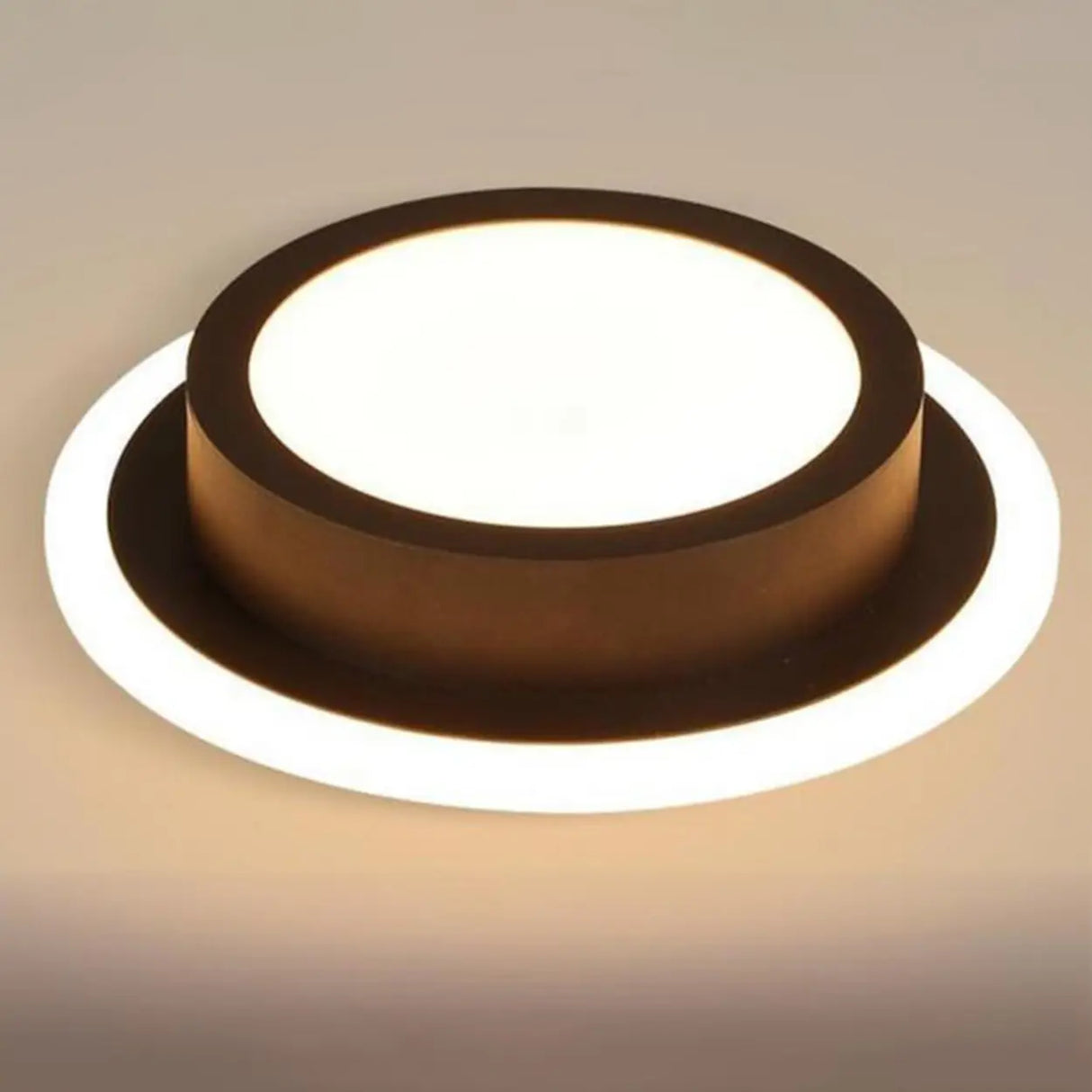 Hallway White Triangle Dimmable LED Flush Mount Light Image - 13