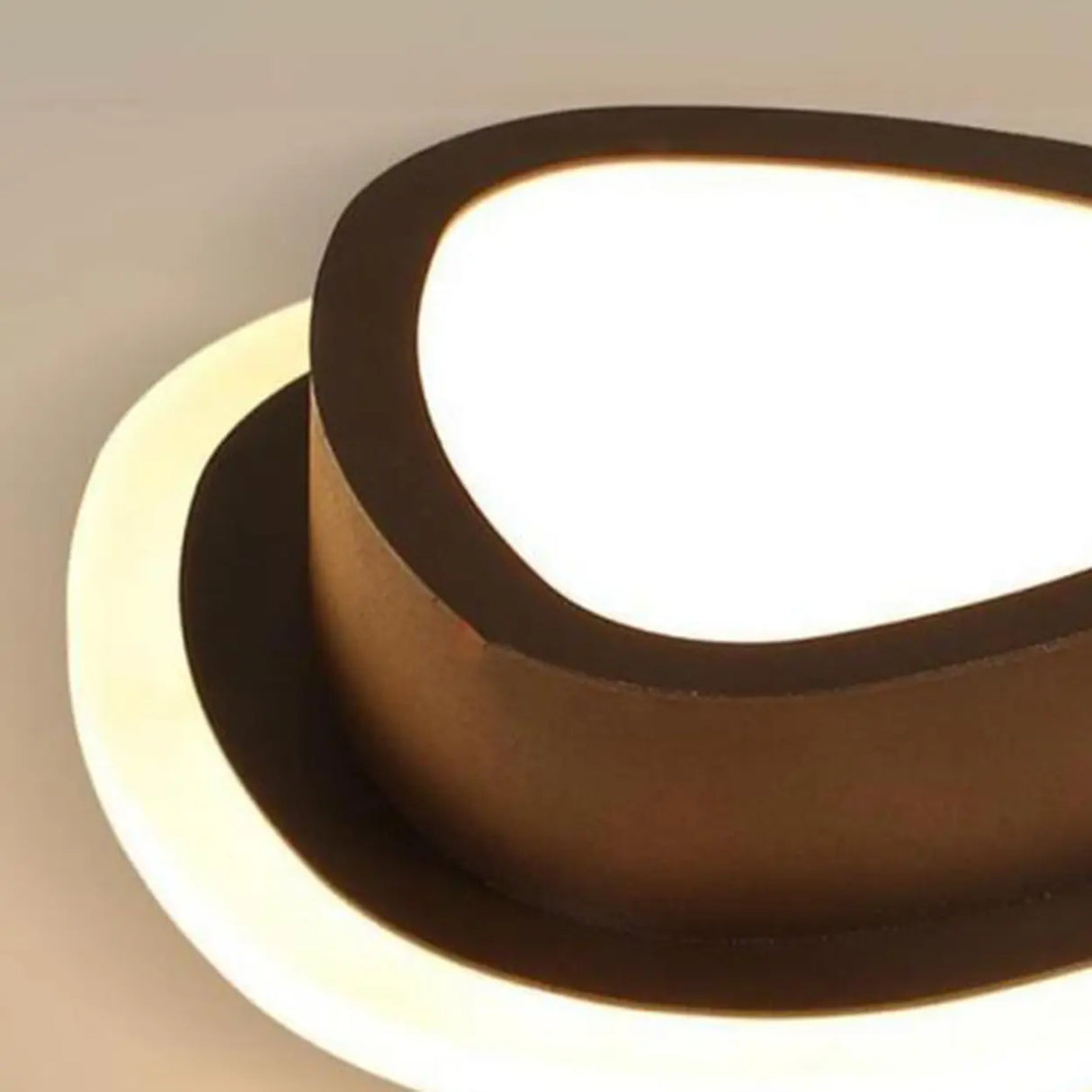 Hallway White Triangle Dimmable LED Flush Mount Light Image - 15