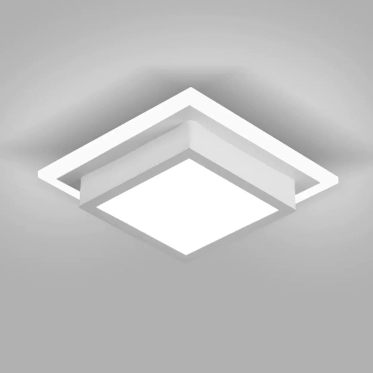 Hallway White Triangle Dimmable LED Flush Mount Light Image - 16