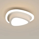 Hallway White Triangle Dimmable LED Flush Mount Light Image - 17
