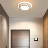 Hallway White Triangle Dimmable LED Flush Mount Light Image - 19