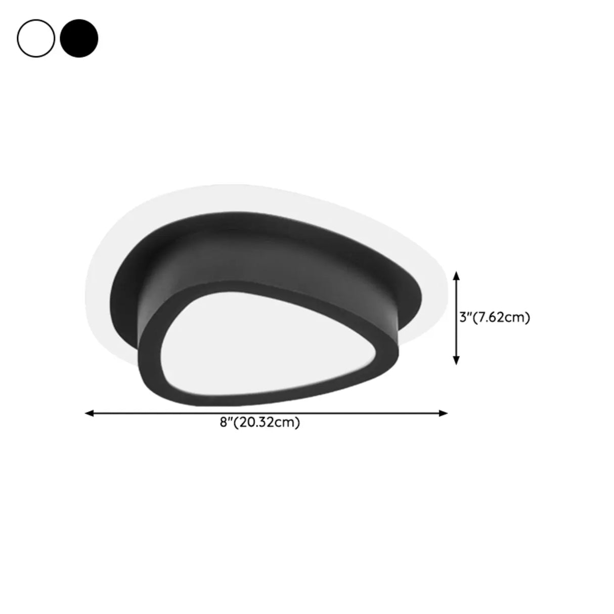 Hallway White Triangle Dimmable LED Flush Mount Light 