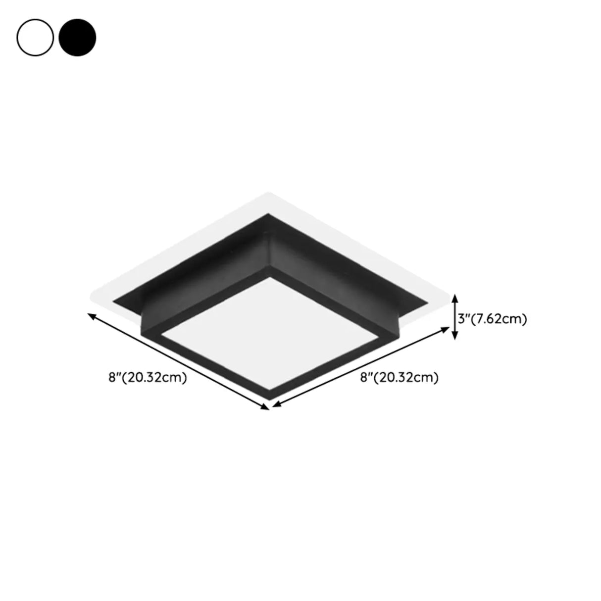 Hallway White Triangle Dimmable LED Flush Mount Light Image - 22