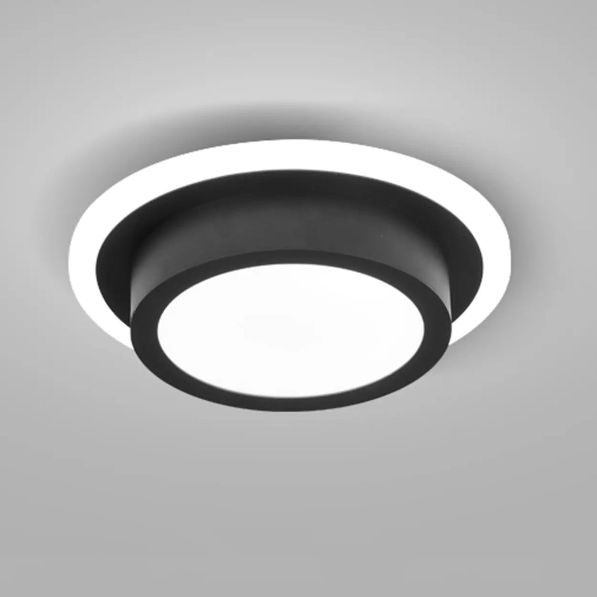 Hallway White Triangle Dimmable LED Flush Mount Light Image - 3