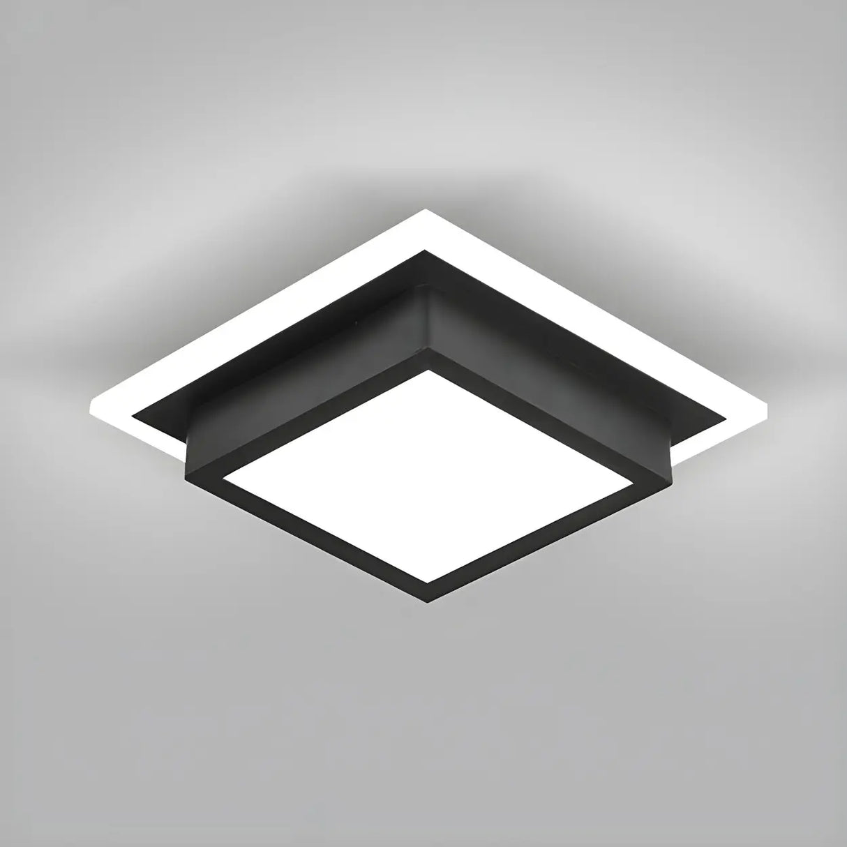 Hallway White Triangle Dimmable LED Flush Mount Light Image - 6