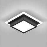 Hallway White Triangle Dimmable LED Flush Mount Light Image - 6