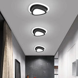 Hallway White Triangle Dimmable LED Flush Mount Light Image - 8