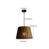 Handwoven Oriental Rattan Cone Pendant Lights Image - 24