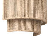 Handwoven Rustic Rope Beige Bedside Wall Sconce Image - 8