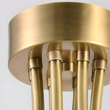 Hanging Glass Globe Semi-Flush Mount Light 8-Light Image - 10