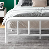 Headboard and Footboard Metal Gold Full Open-Frame Bed Image - 10