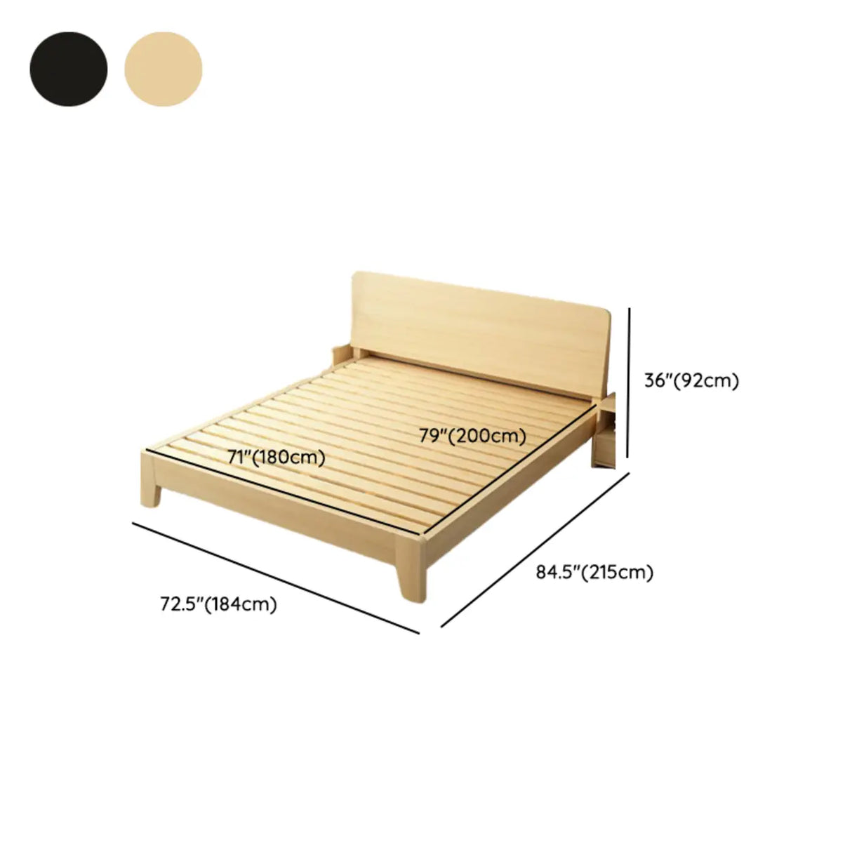 Headboard Gray Queen Wood Storage Bed with Drawers Image - 21
