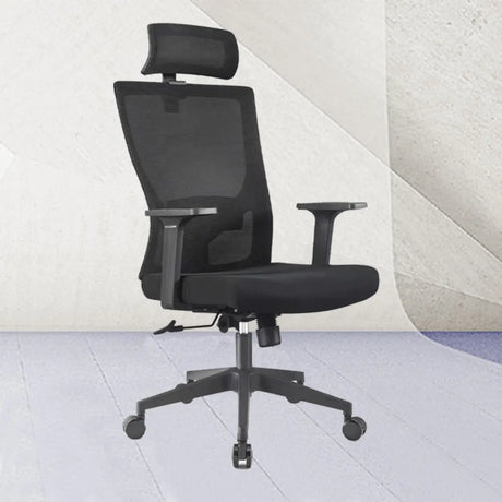 High-Back Black Adjustable Comfort Ergonomic Office Chair Image - 2