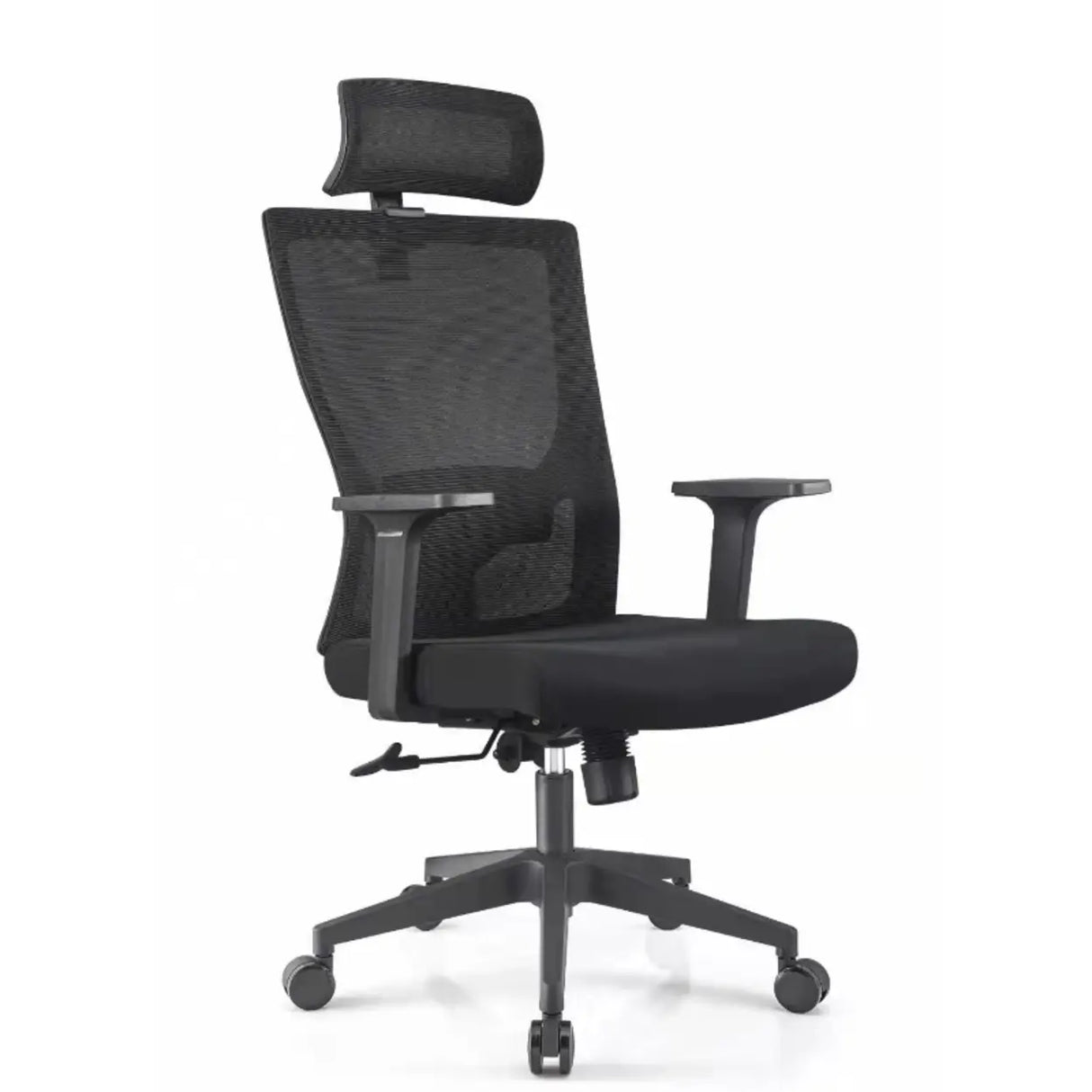 High-Back Black Adjustable Comfort Ergonomic Office Chair Image - 6